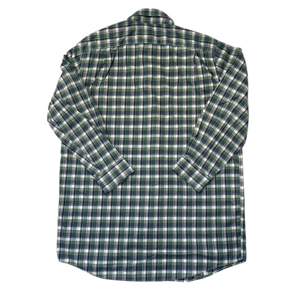 L.L. Bean Blue and White Plaid Shirt Men’s M- Tall - Picture 2 of 5